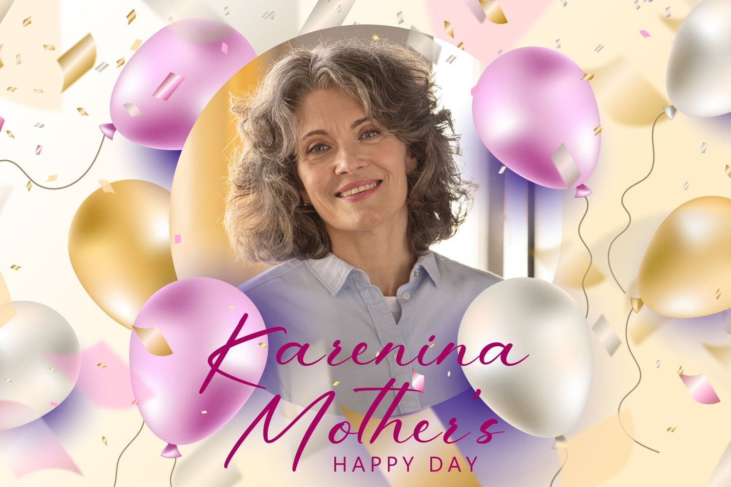 Mothers Day Backdrop Balloon Celebration Personalised Backdrop UK BRP3-113