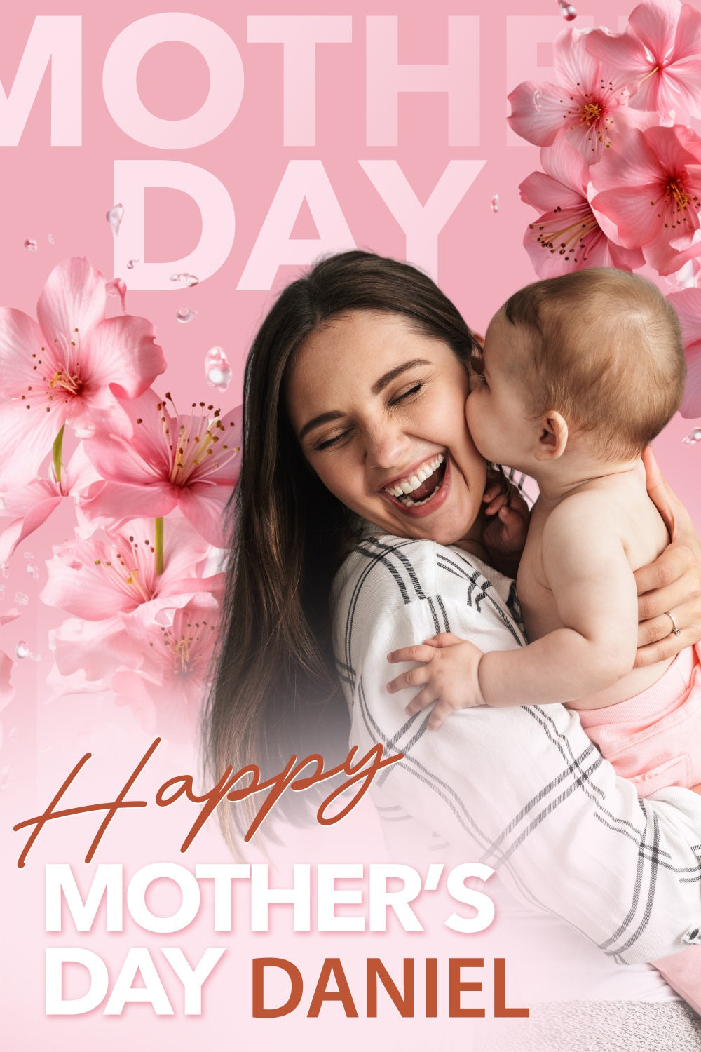 Mothers Day Photo Backdrop Floral Love Personalized Backdrop UK BRP3-119