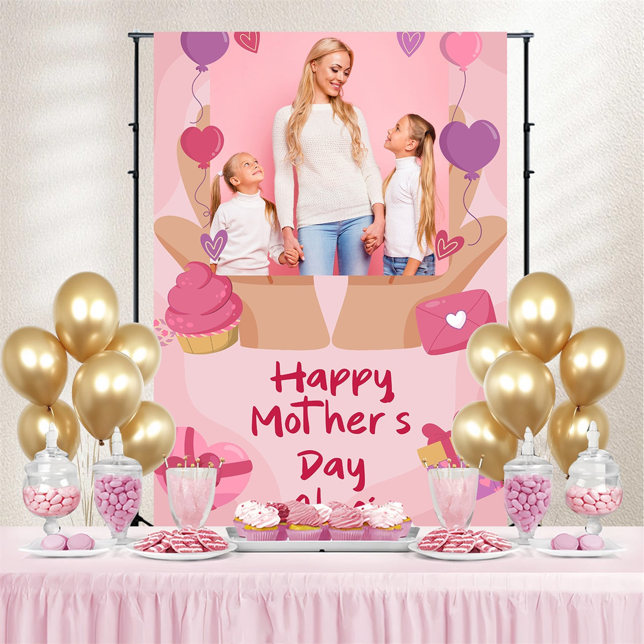 Mothers Day Backdrops Loving Hands Custom Backdrop UK BRP3-134