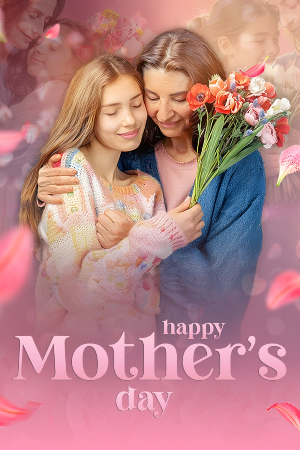 Mothers Day Backdrops Vintage Glow Floral Personalized Backdrop UK BRP3-142