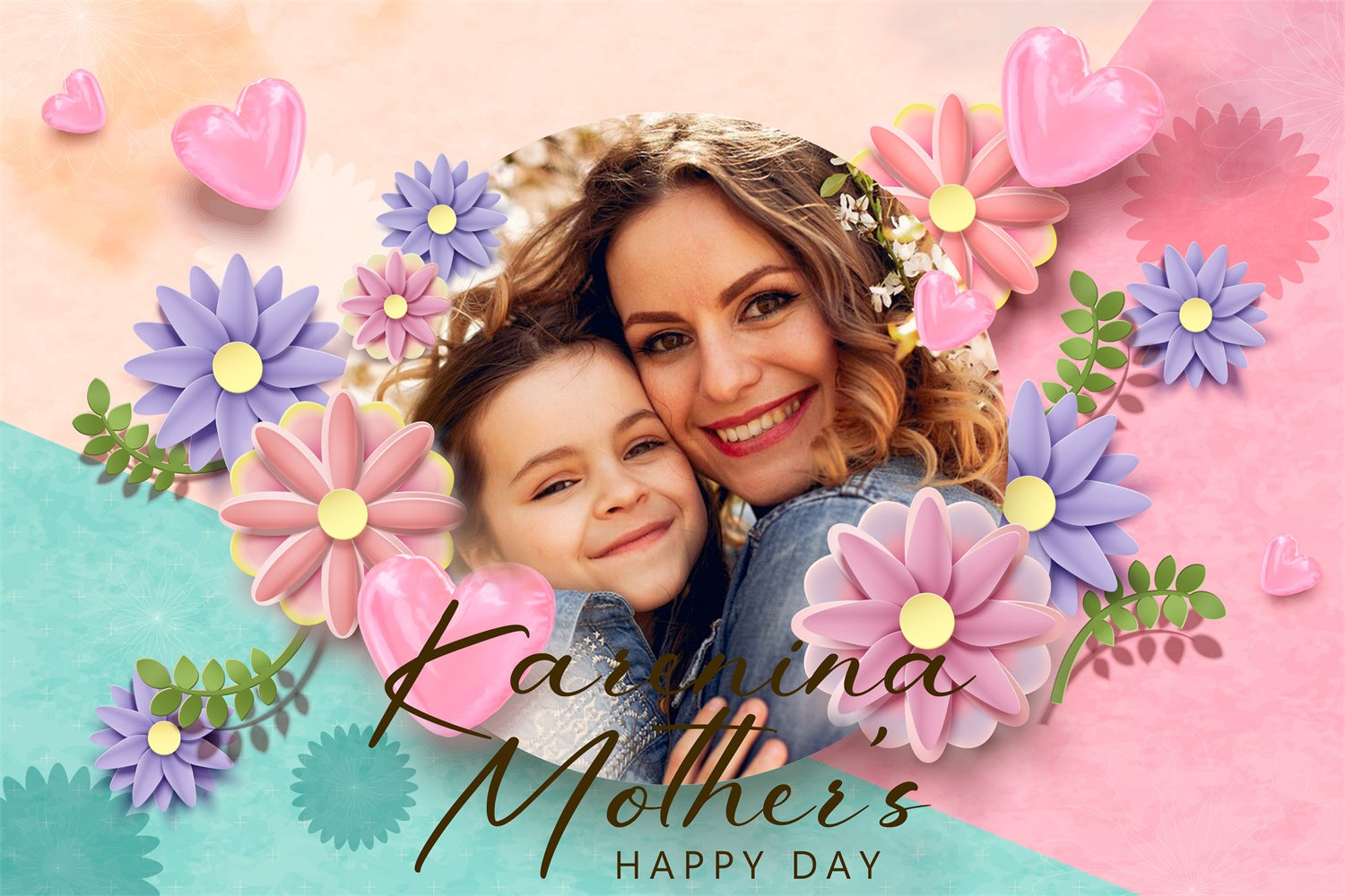 Mothers Day Backdrops Sweet Floral Celebration Customized Backdrop UK BRP3-171