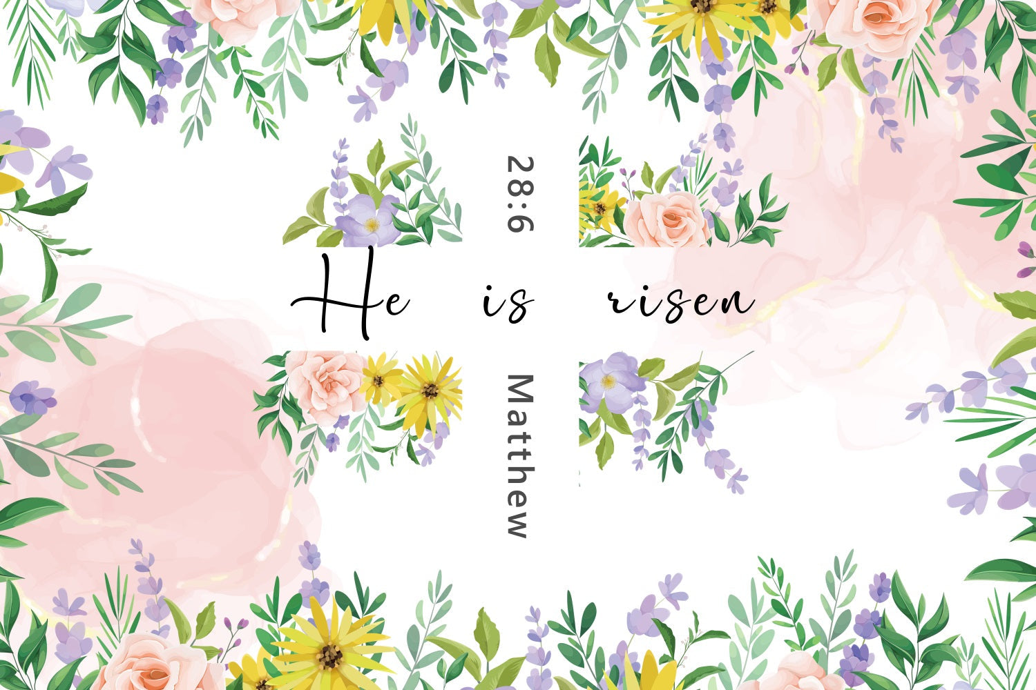 Easter Photo Backdrop Ideas Floral Scripture Personalized Backdrop UK BRP3-180