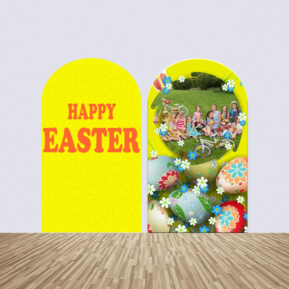 Happy Easter Backdrop Sunny Joy Personalised Arch Backdrop Kit UK BRP3-187