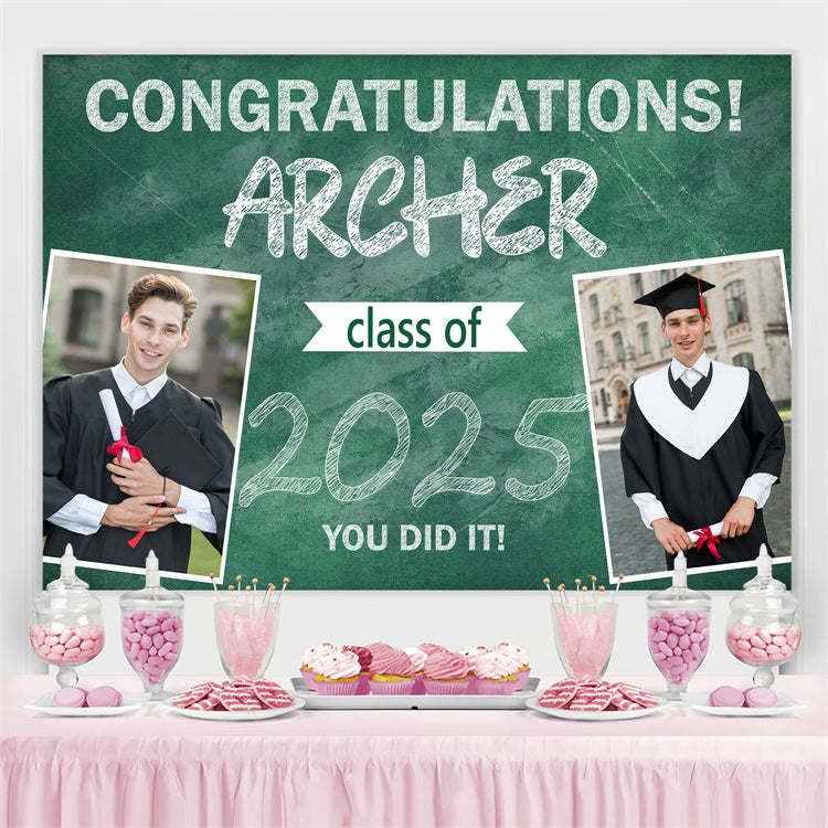 Graduation Backdrop Ideas Green Chalkboard Customized Party Graduation Backdrop UK BRP3-241