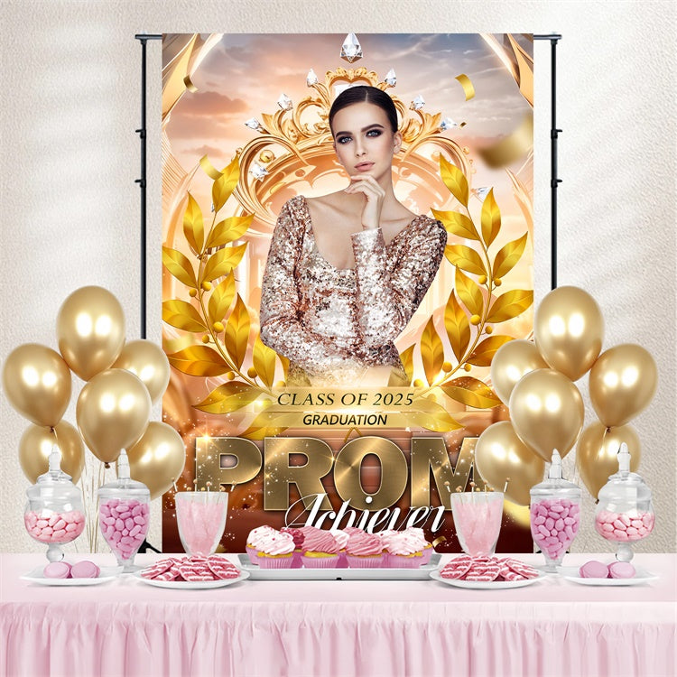 Personalized Graduation Backdrop Luxurious Prom Graduation Party Backdrop UK BRP3-26