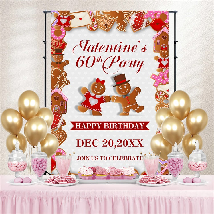 Custom Made Birthday Backdrops Romantic Cookie Party Theme Backdrop UK BRP3-268