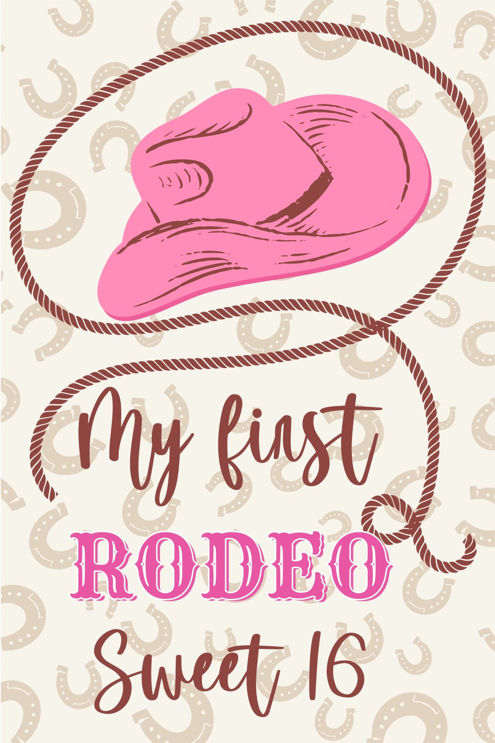 Custom Made Birthday Backdrops Sweet 16 Rodeo Cowgirl Backdrop UK BRP3-39