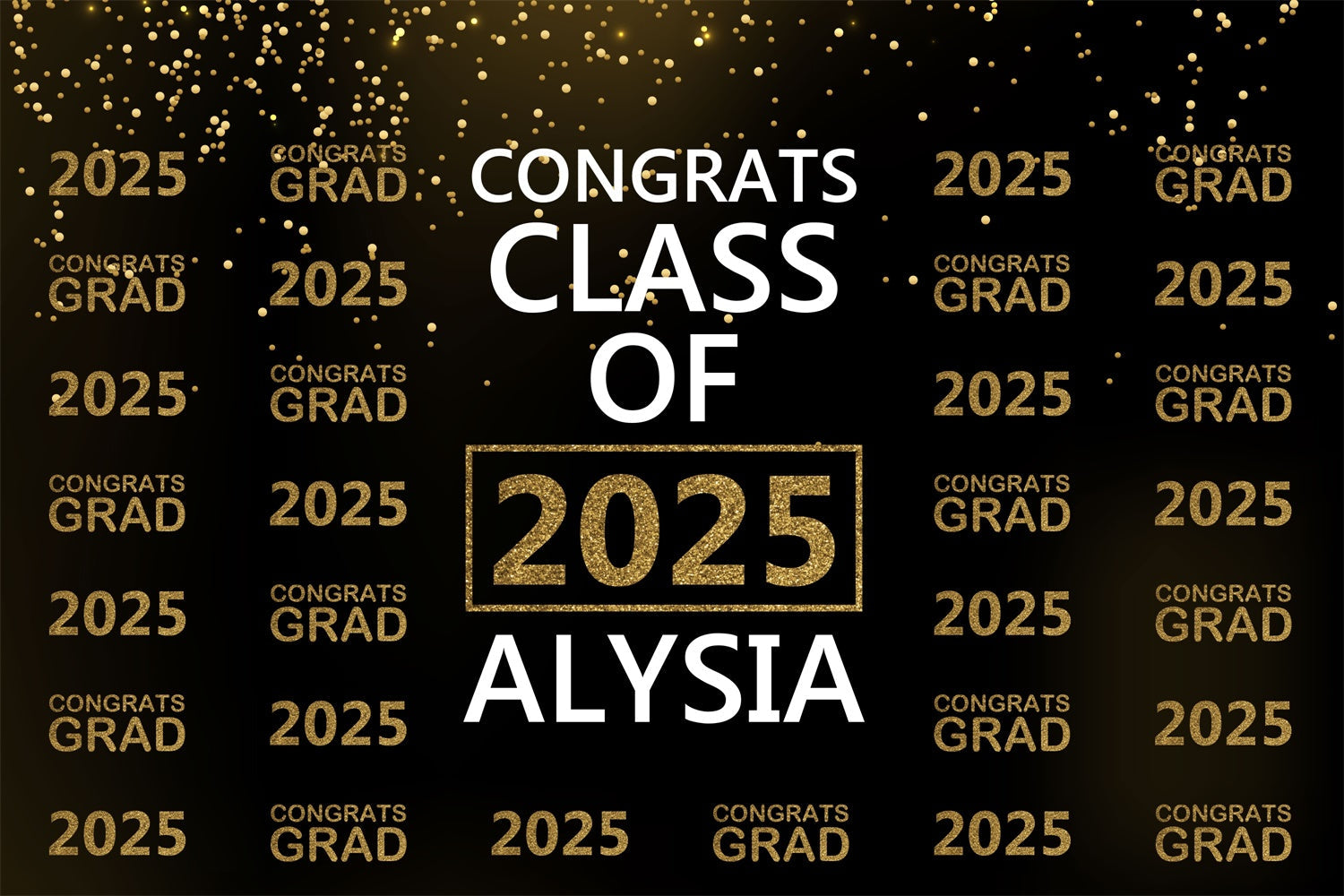 Custom Graduation Backdrop Glitter 2025 Ceremony Graduation Party Backdrop UK BRP3-8