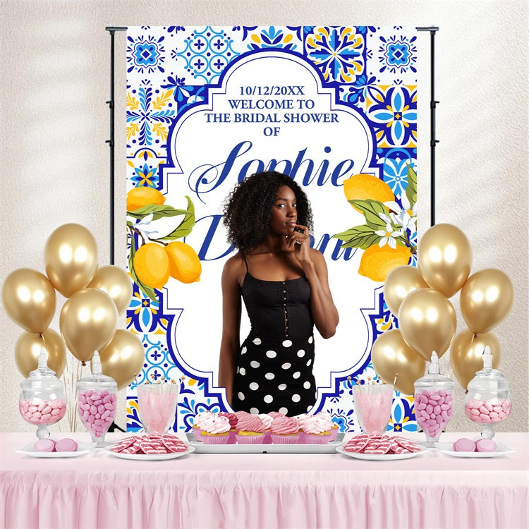Bridal Shower Photo Backdrop Lemon Love Custom Backdrop UK BRP4-144