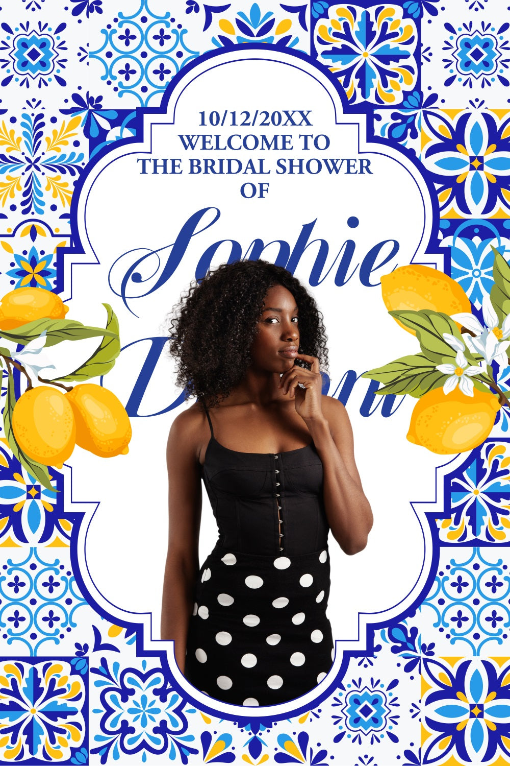 Bridal Shower Photo Backdrop Lemon Love Custom Backdrop UK BRP4-144