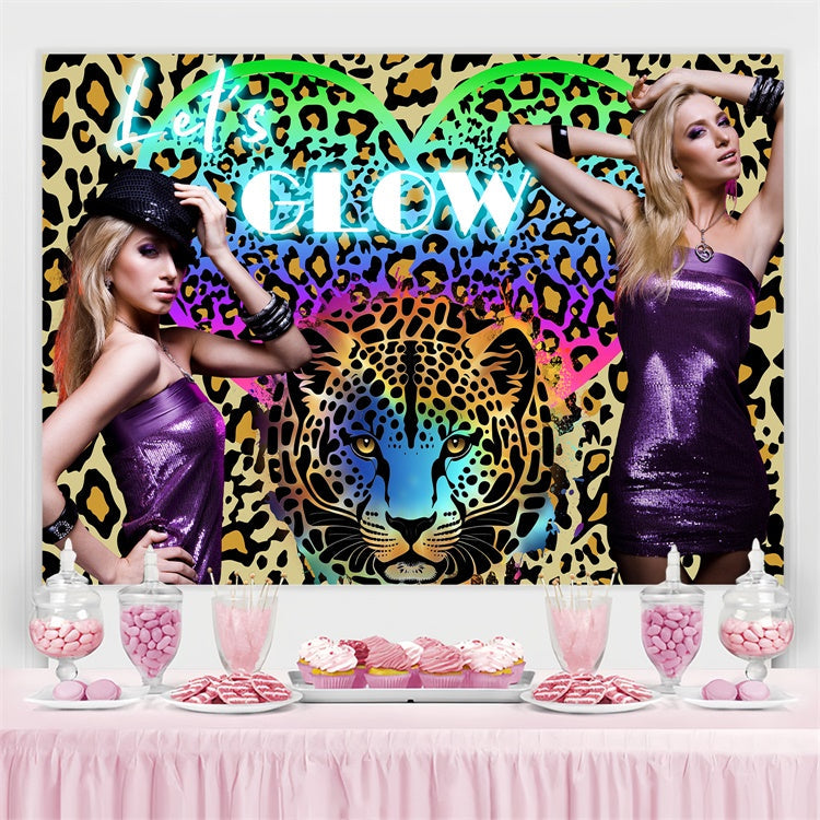 Backdrops For Dance Bold Wild Leopard Print Customized Backdrop UK BRP4-192