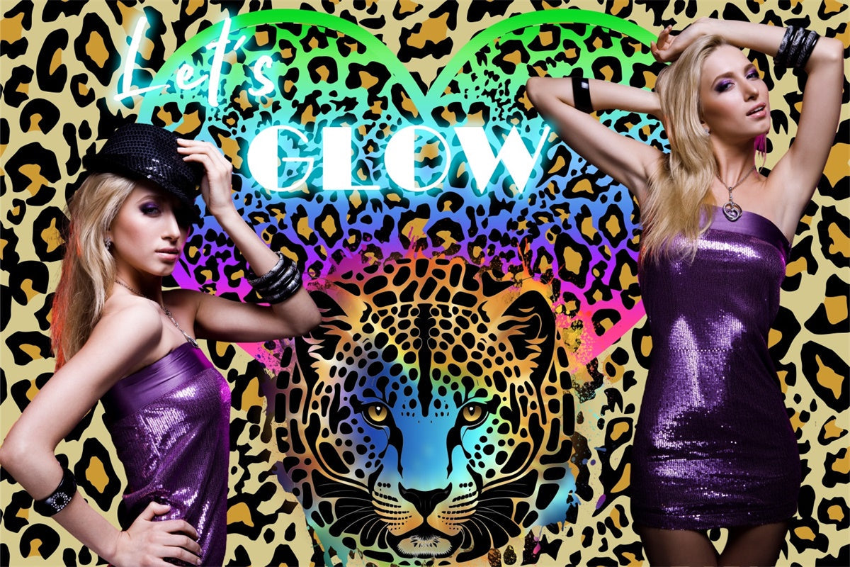 Backdrops For Dance Bold Wild Leopard Print Customized Backdrop UK BRP4-192