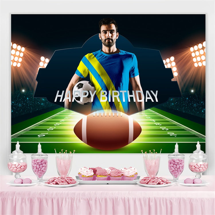 Customized Backdrop For Birthday Sports Party Backdrop UK BRP4-20