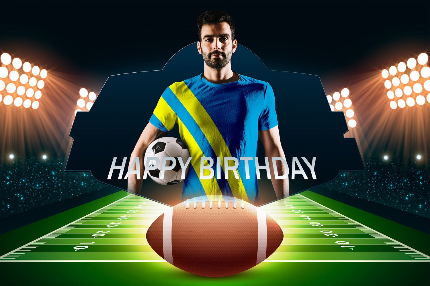 Customized Backdrop For Birthday Sports Party Backdrop UK BRP4-20