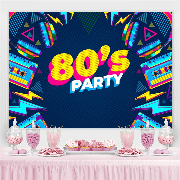 Dance Backdrop Comic Style 80s Dance Party Customized Backdrop UK BRP4-215
