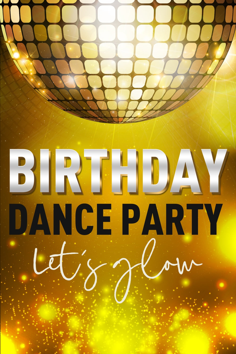 Backdrop Dance Golden Mirror Birthday Shiny Custom Backdrop UK BRP4-218