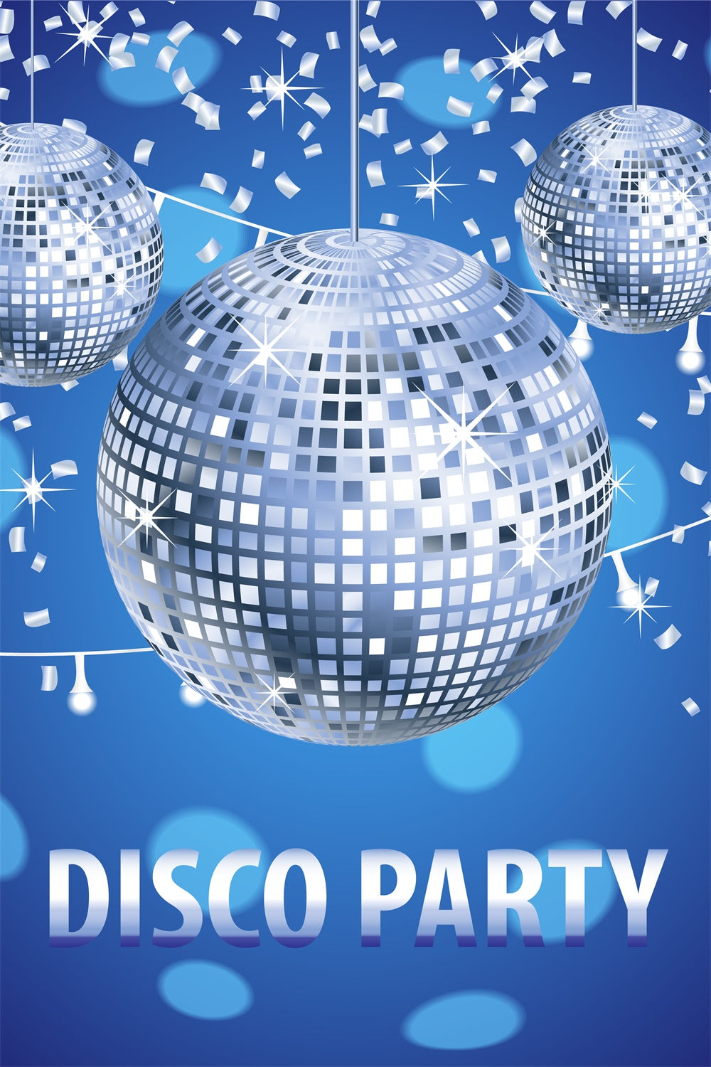 Dance Backdrop Ideas Silver Disco Confetti Blue Custom Backdrop UK BRP4-220