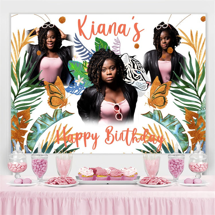 Customize Backdrop For Birthday Jungle Party Animals Backdrop UK BRP4-27