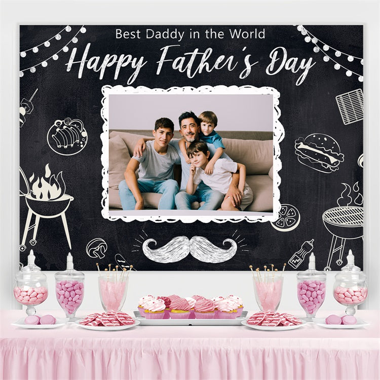 Backdrop Fathers Day Grilling Chalk Style Customized Backdrop UK BRP4-70
