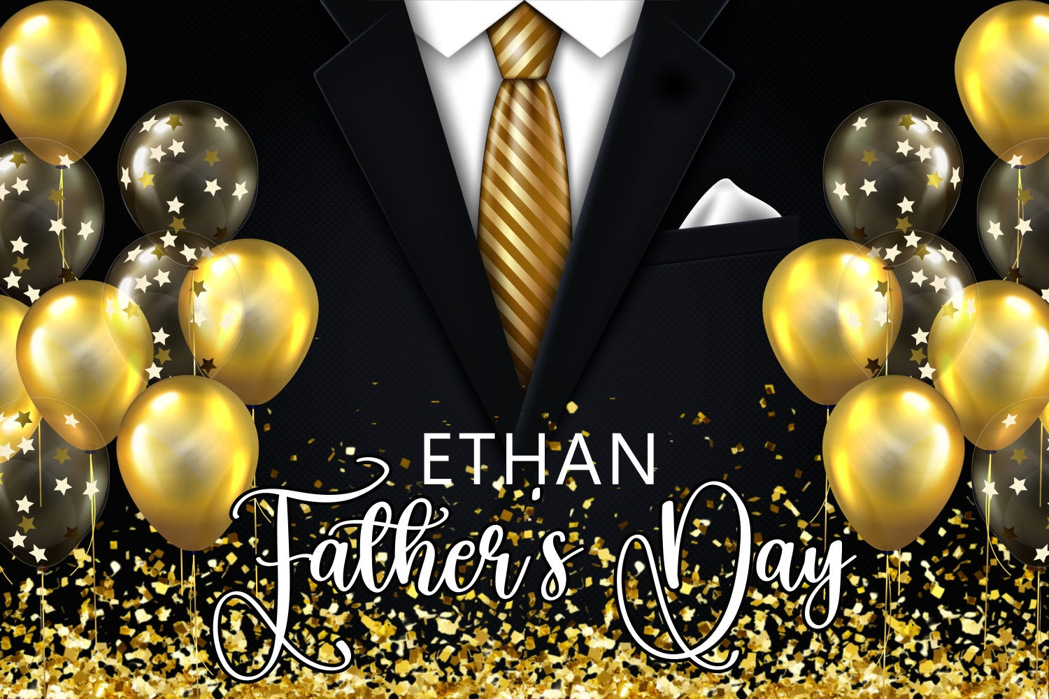 Fathers Day Backdrop Elegant Tuxedo Balloon Customized Backdrop UK BRP4-73