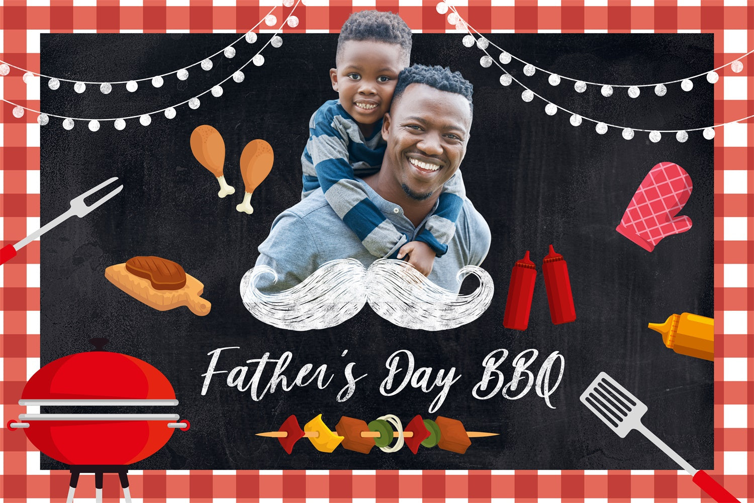 Father's Day Backdrop Classic Cookout Party Customized Backdrop UK BRP4-78