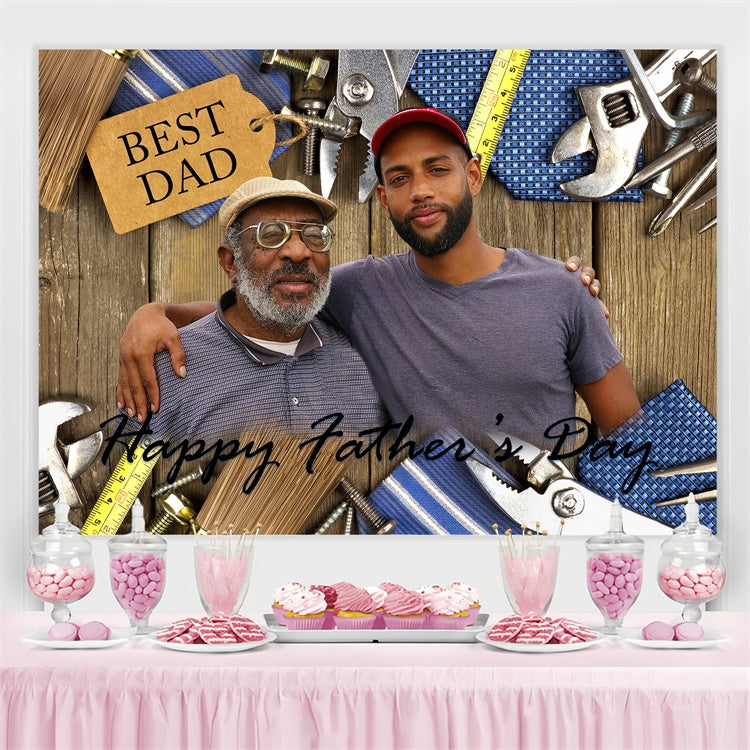 Backdrops For Father's Day Rustic Tools Wood Customized Backdrop UK BRP4-82