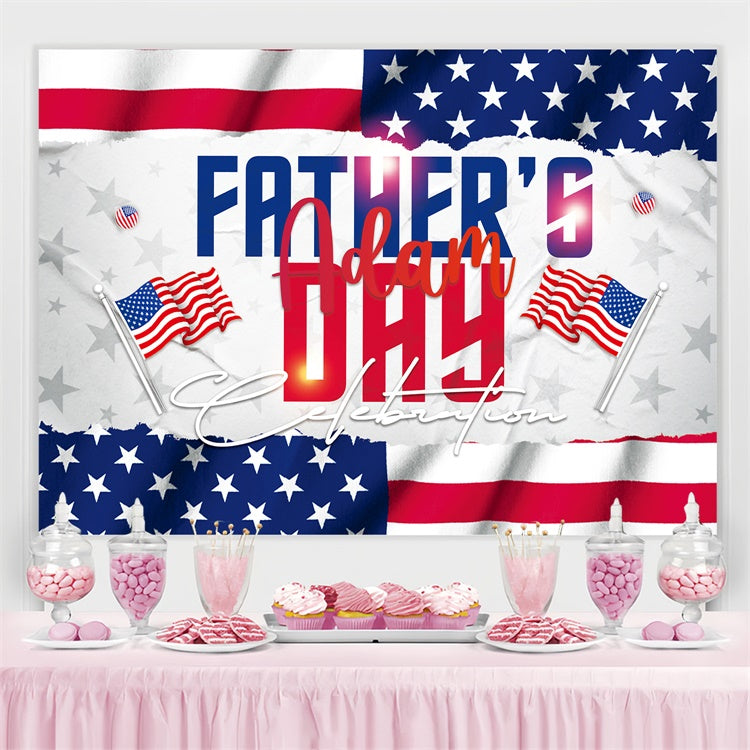 Fathers Day Backdrop Classic Flag Tribute Customized Backdrop UK BRP4-85