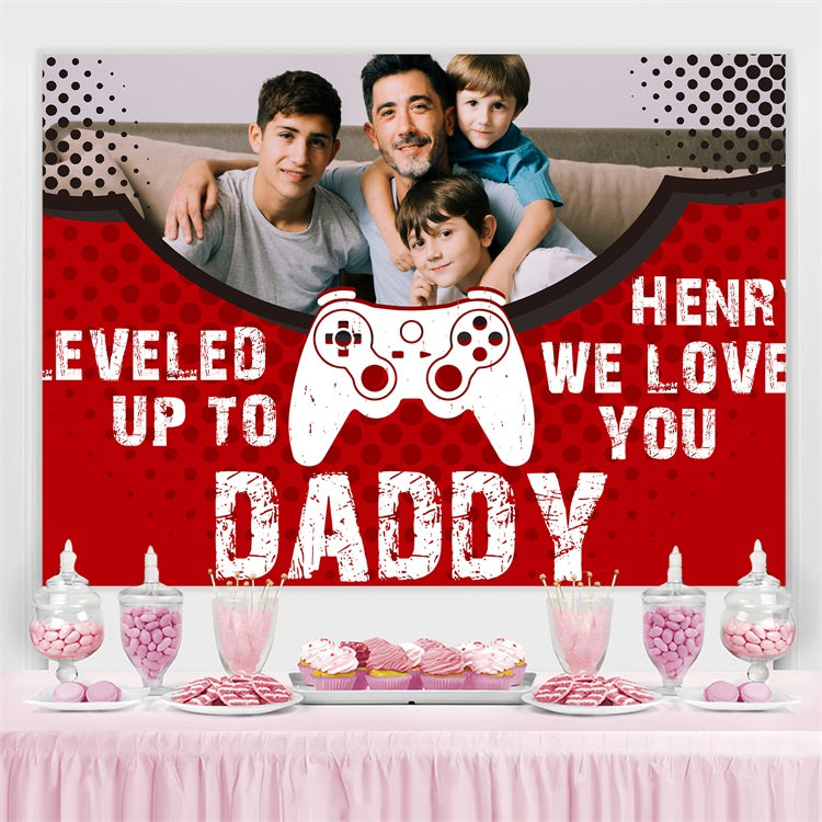 Backdrop Father's Day Fun Gaming Theme Personalized Backdrop UK BRP4-90