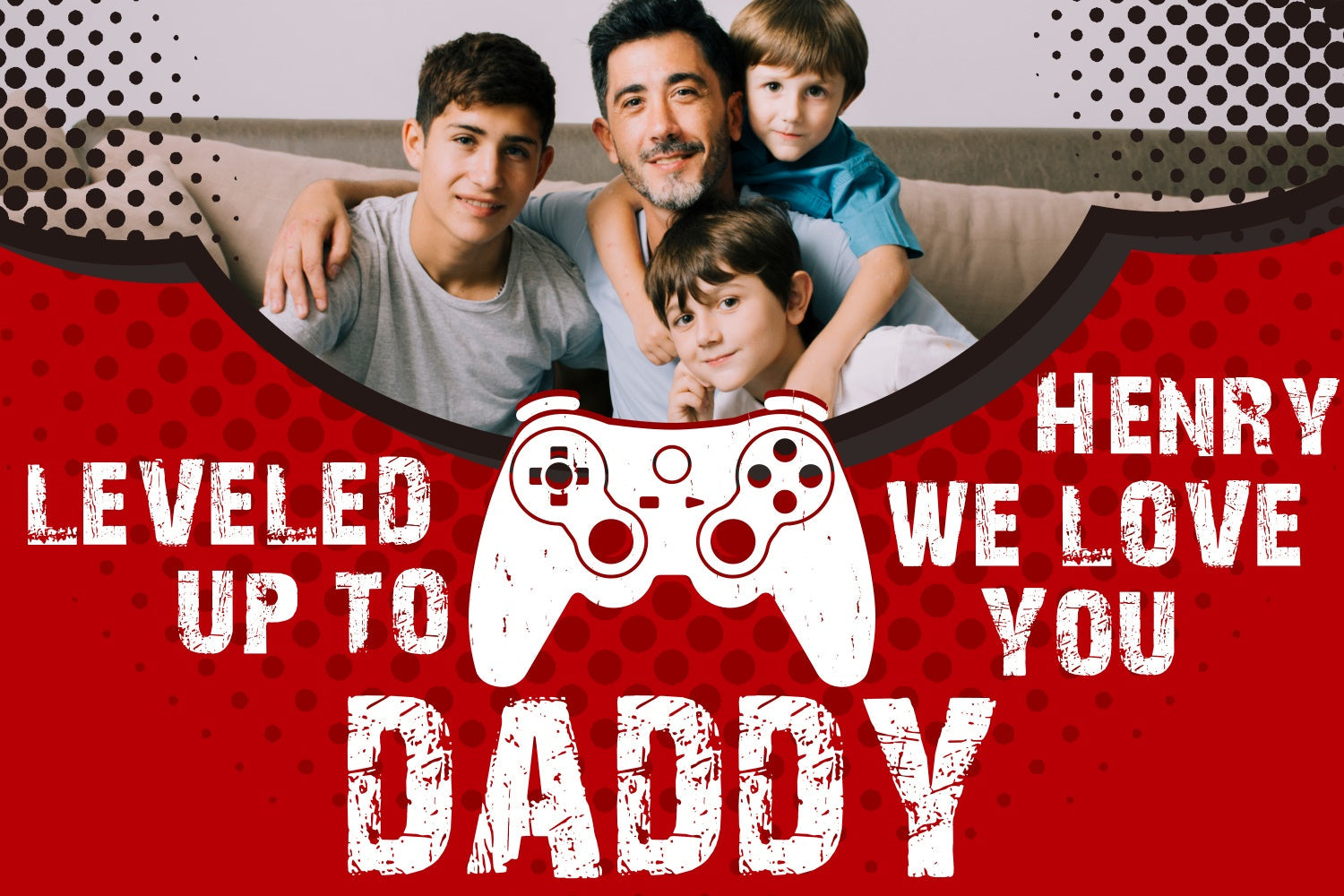 Backdrop Father's Day Fun Gaming Theme Personalized Backdrop UK BRP4-90