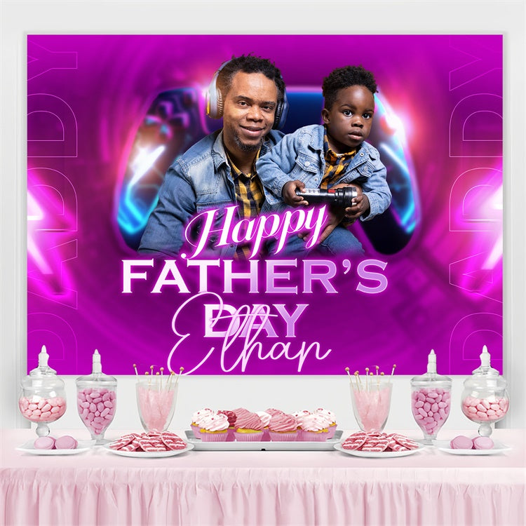 Fathers Day Backdrop Ideas Gaming Neon Light Customized Backdrop UK BRP4-91