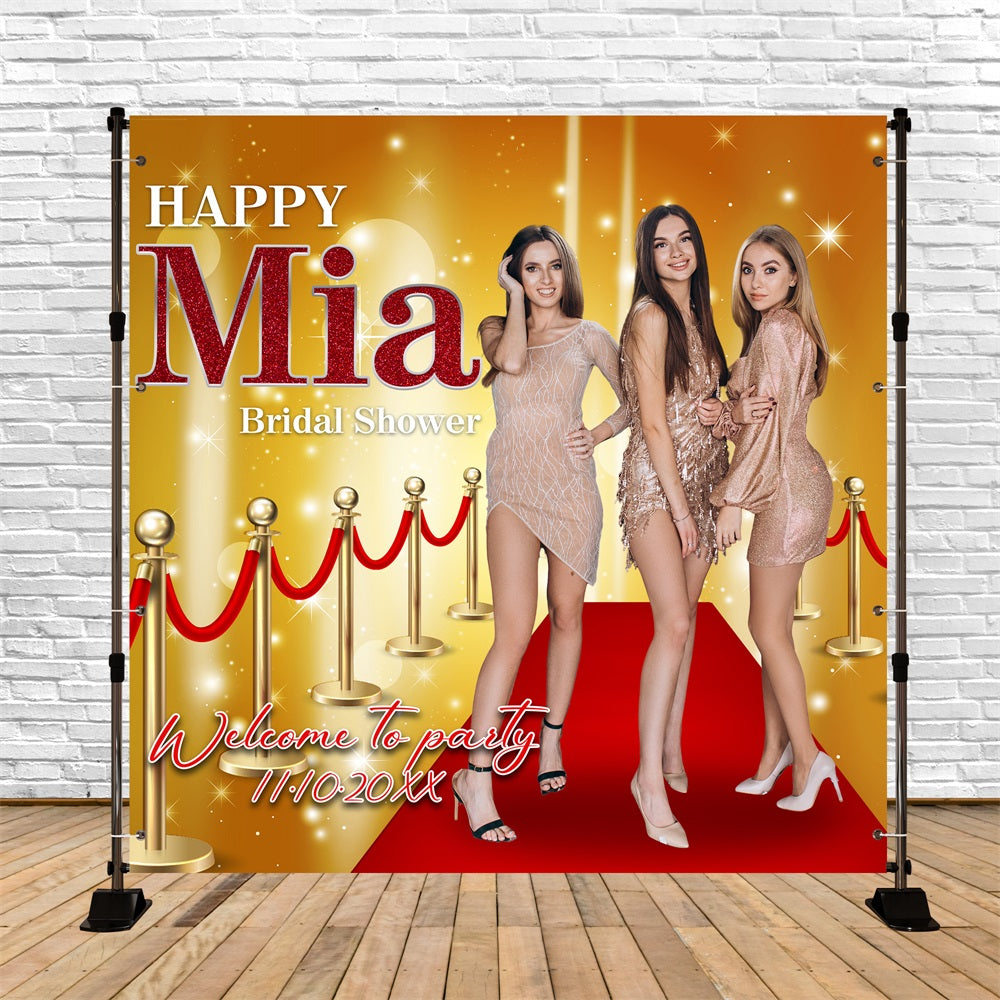 Wedding Ceremony Backdrop Red Carpet Glamour Custom Backdrop UK BRP5-189