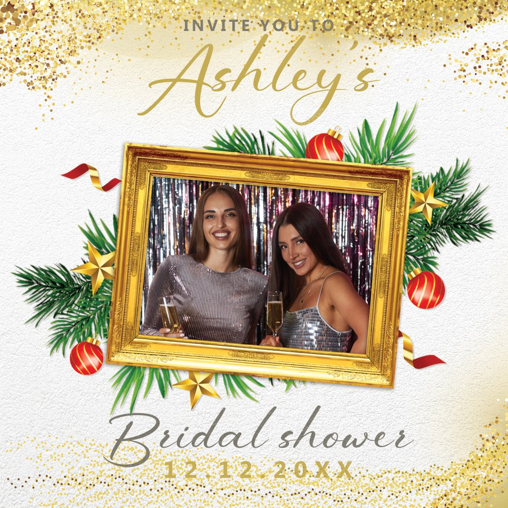 Bridal Shower Backdrop Sparkling Christmas Custom Backdrop UK BRP5-197