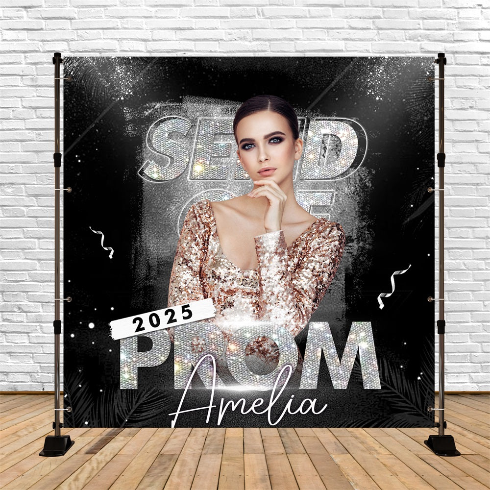 Prom Backdrop Sparkle Queen Farewell Personalized Party Graduation Backdrop UK BRP5-208