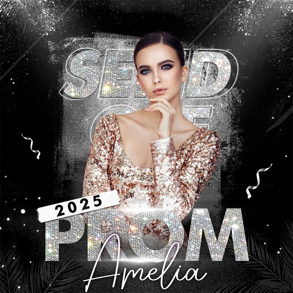 Prom Backdrop Sparkle Queen Farewell Personalized Party Graduation Backdrop UK BRP5-208