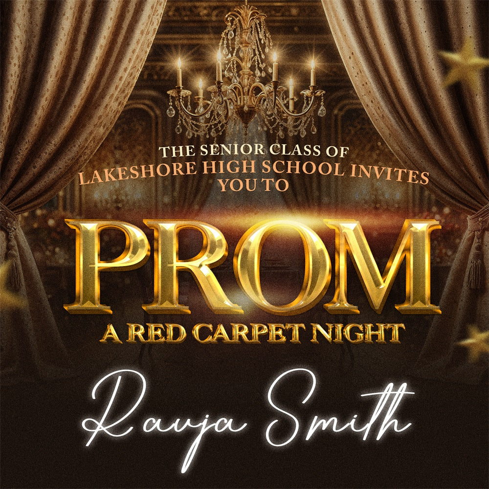 Prom Backdrop Ideas Golden Red Carpet Custom Party Graduation Backdrop UK BRP5-220