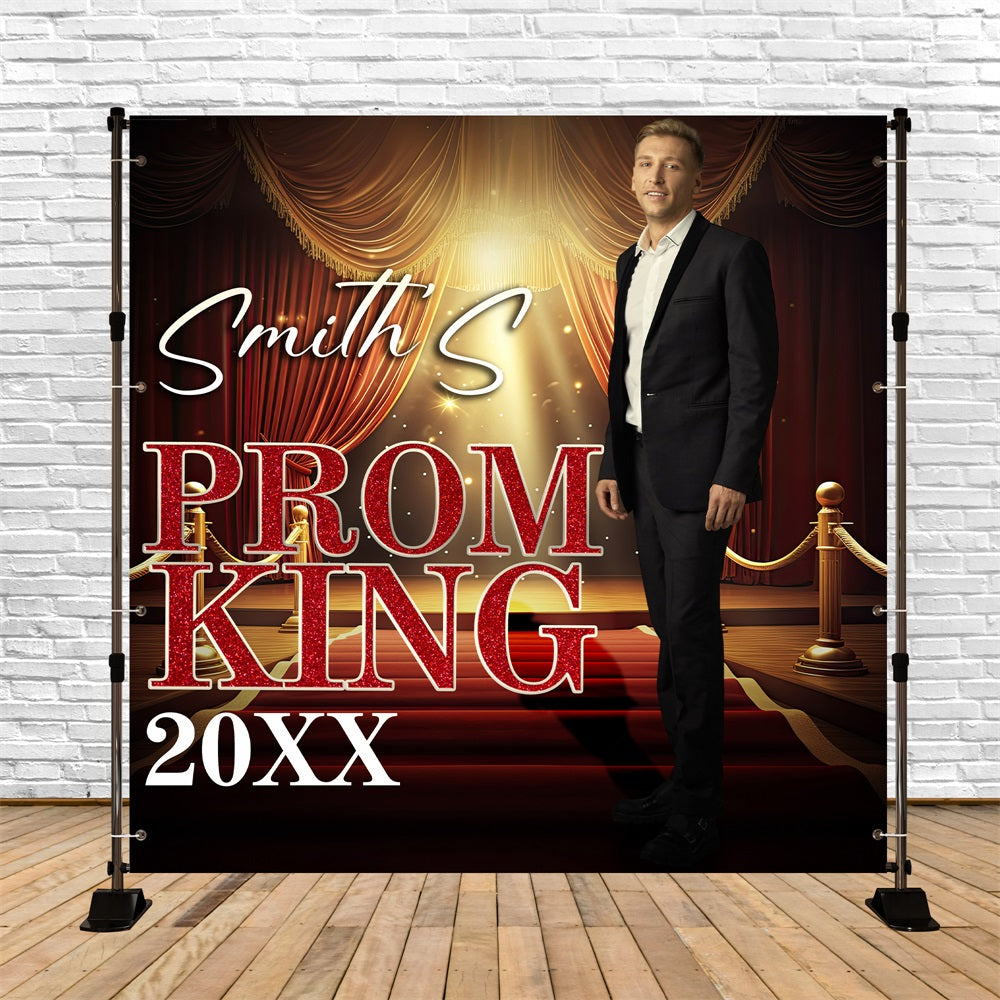 Prom Night Backdrop King Red Carpet Personalized Party Graduation Backdrop UK BRP5-221