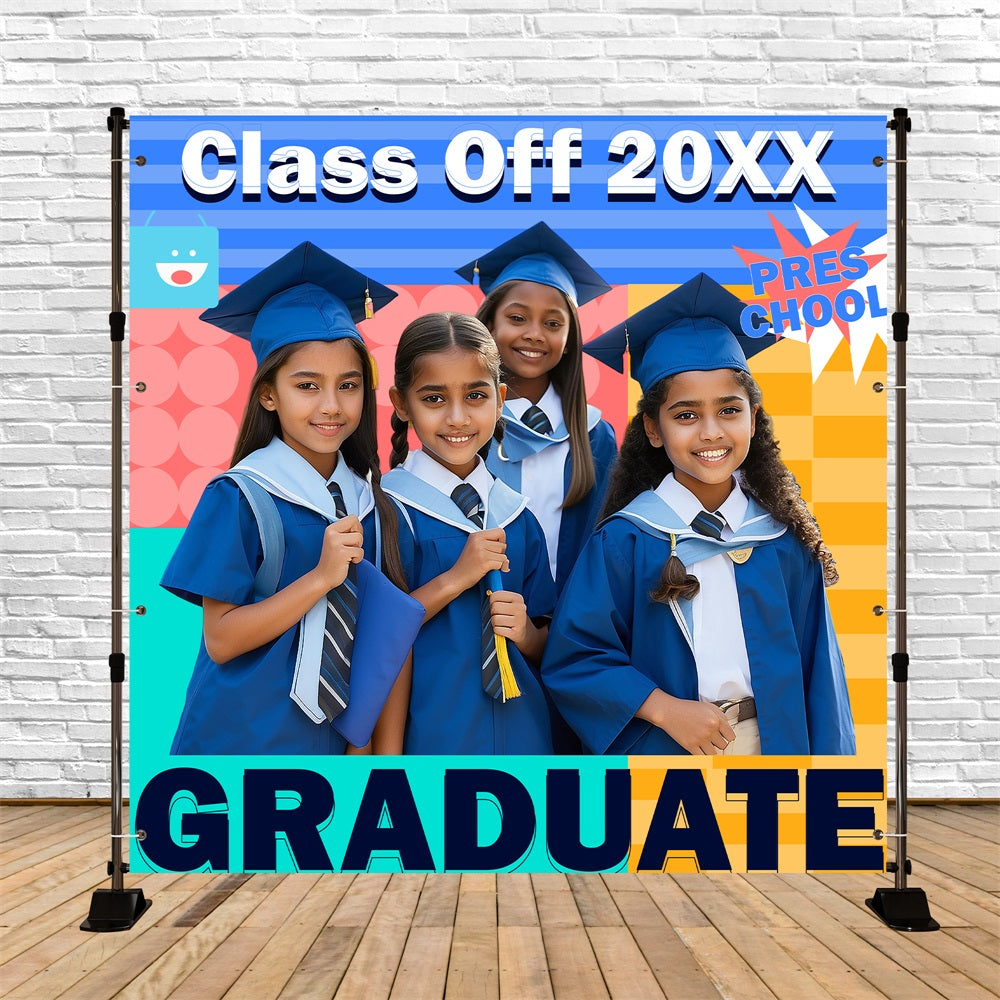 Preschool Graduation Backdrop Future Stars Custom Party Graduation Backdrop UK BRP5-228