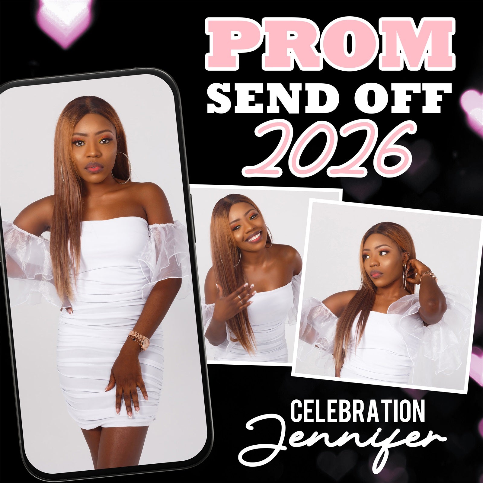 Prom 2026 Backdrop Modern Chic Personalized Party Graduation Backdrop UK BRP5-237