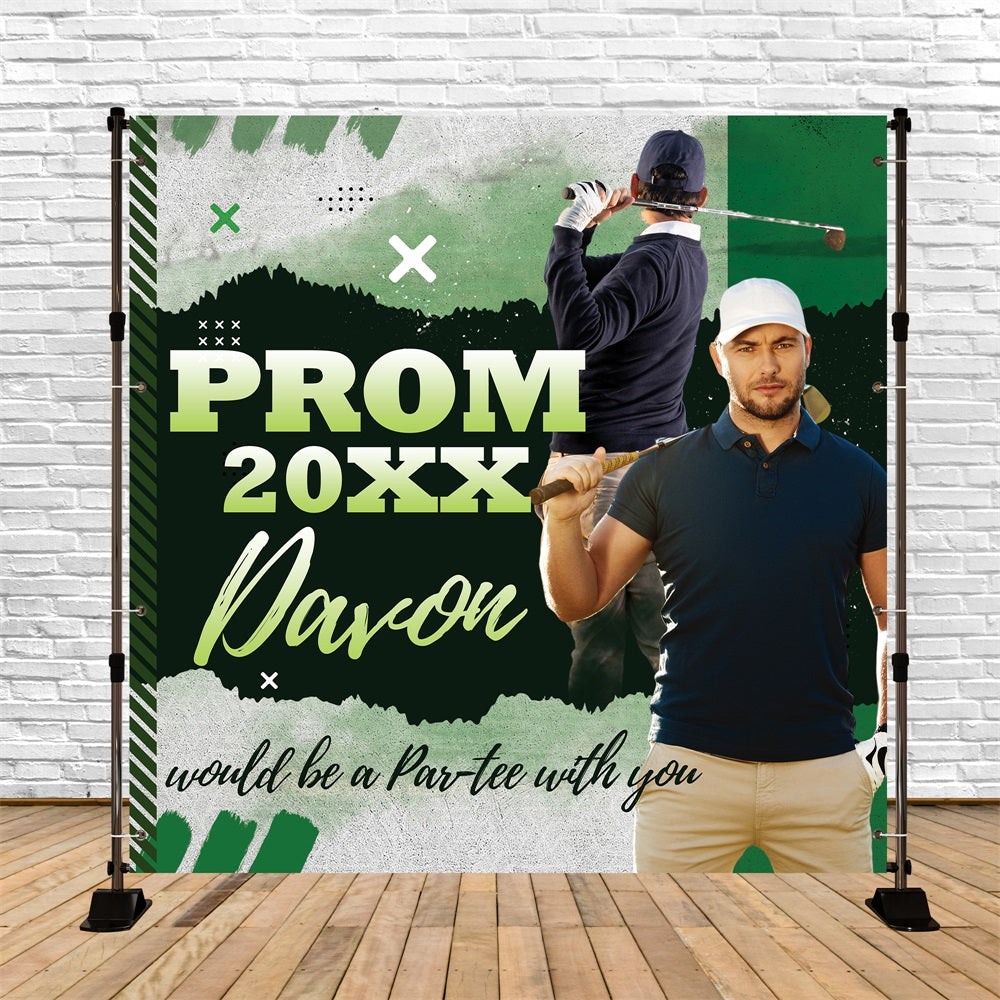 Prom Backdrop Design Playful Golf Custom Party Graduation Backdrop UK BRP5-240