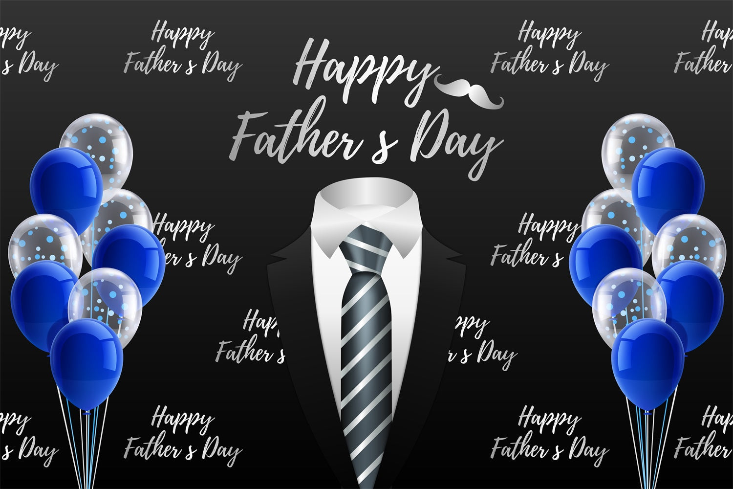 Fathers Day Photo Backdrop Elegant Suit Balloon Backdrop UK BRP5-27