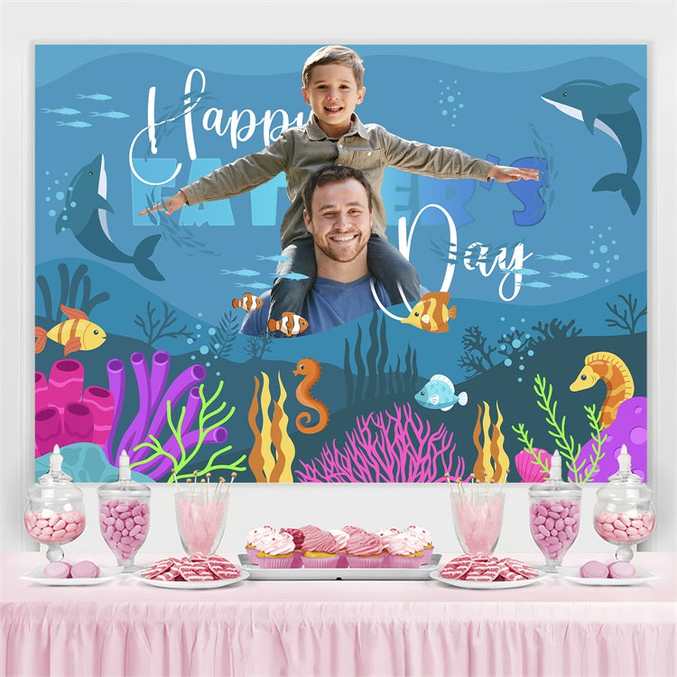 Fathers Day Photo Backdrop Ocean Journey Customized Backdrop UK BRP5-31