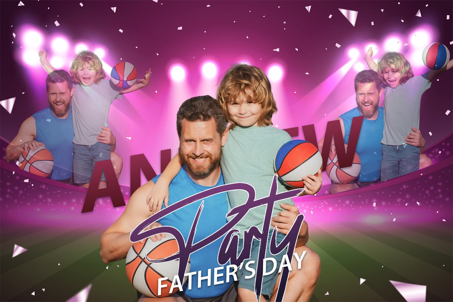 Father's Day Photo Backdrop Sports Moment Customized Backdrop UK BRP5-32