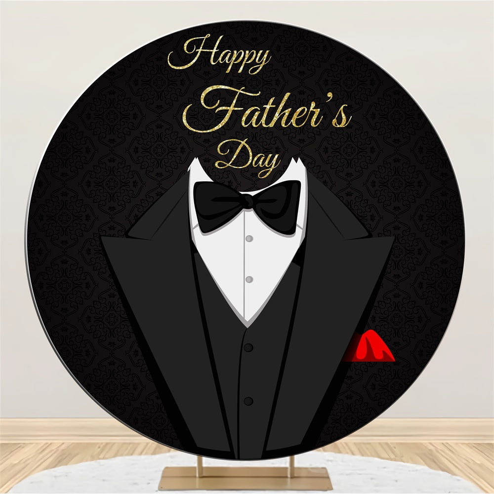 Backdrop Fathers Day Tuxedo Gentleman Round Backdrop UK BRP5-38