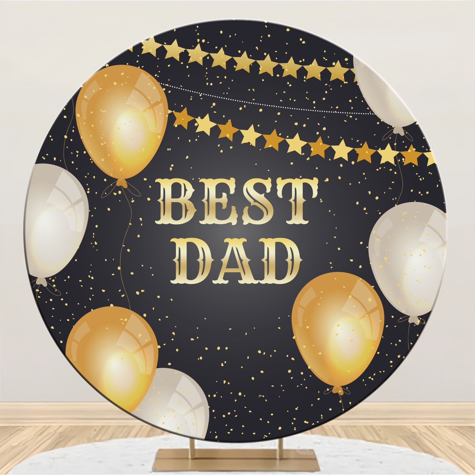 Father's Day Backdrop Confetti Balloons Round Backdrop UK BRP5-41
