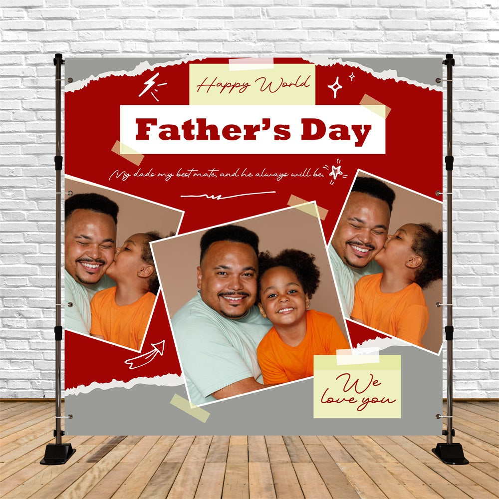 Happy Fathers Day Backdrop Handwritten Style Custom Backdrop UK BRP5-43
