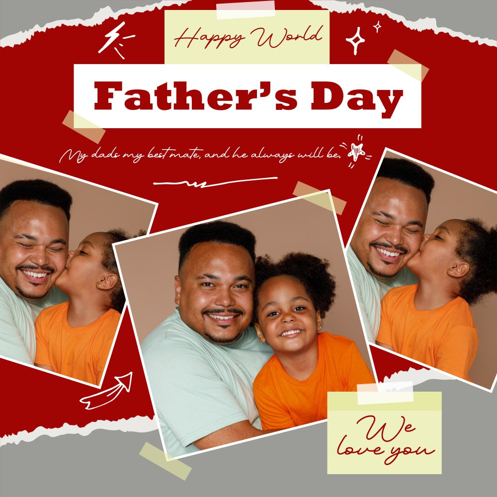 Happy Fathers Day Backdrop Handwritten Style Custom Backdrop UK BRP5-43