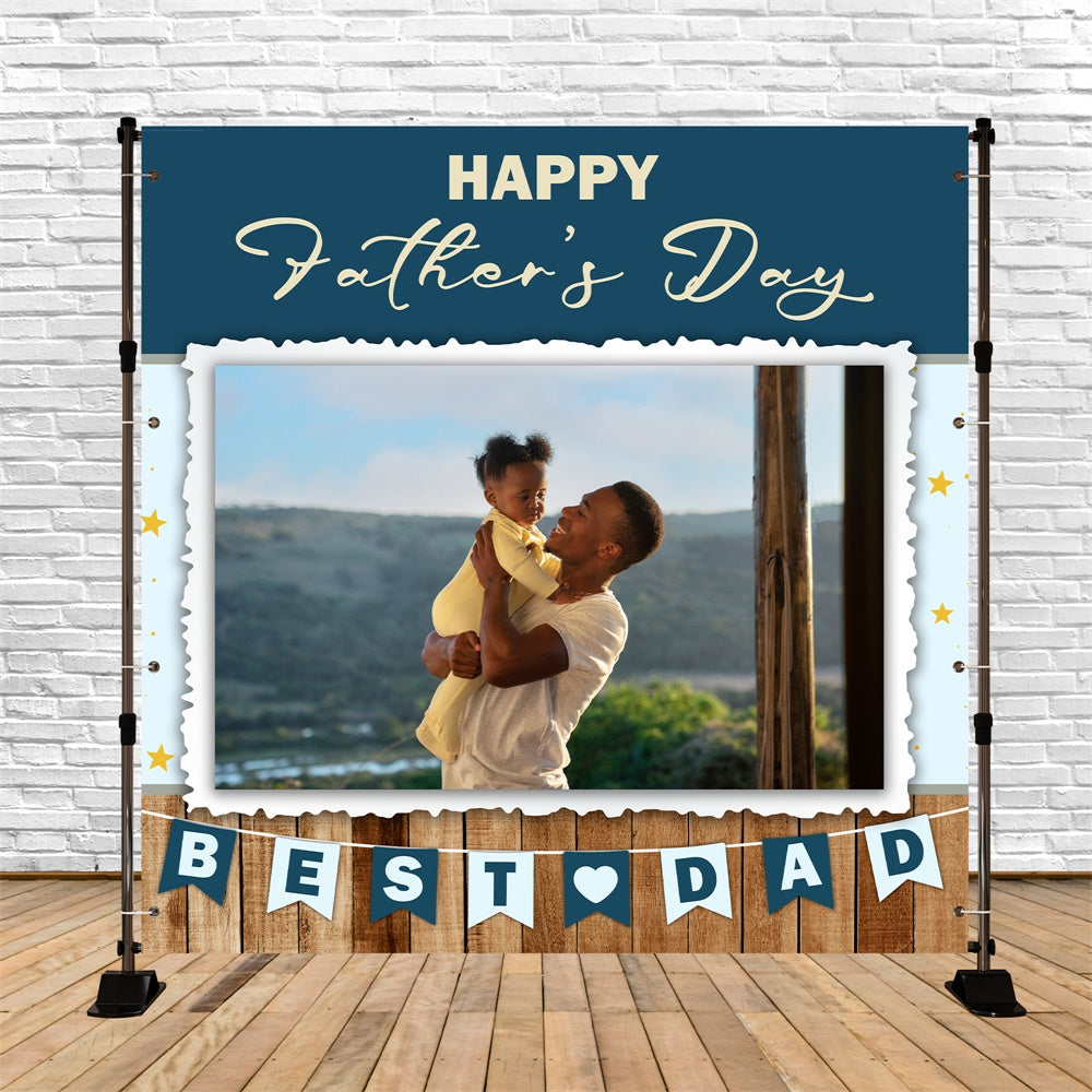 Fathers Day Backdrop Ideas Framed Memory Wood Custom Backdrop UK BRP5-45