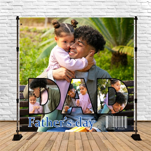Fathers Day Photo Backdrop Modern Letter Art Custom Backdrop UK BRP5-63