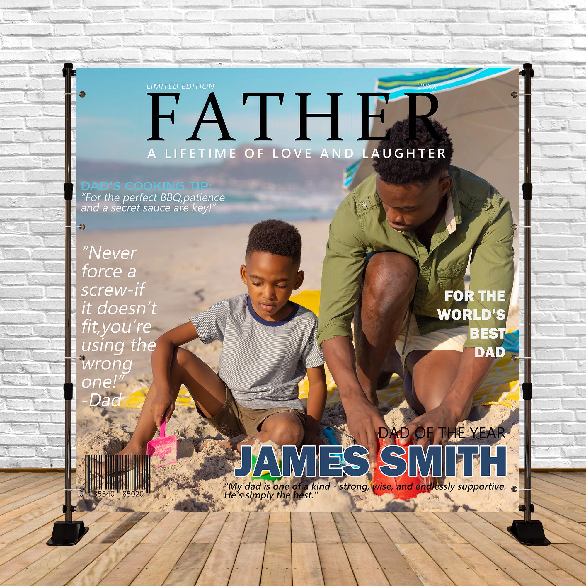 Backdrop Father's Day Summer Moments Beach Customized Backdrop UK BRP5-66