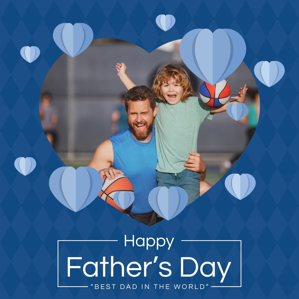 Fathers Day Backdrop Ideas Blue Heart Sports Custom Backdrop UK BRP5-70